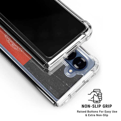 Afghanistan Flag Distressed Galaxy Z Fold6 Clear Case